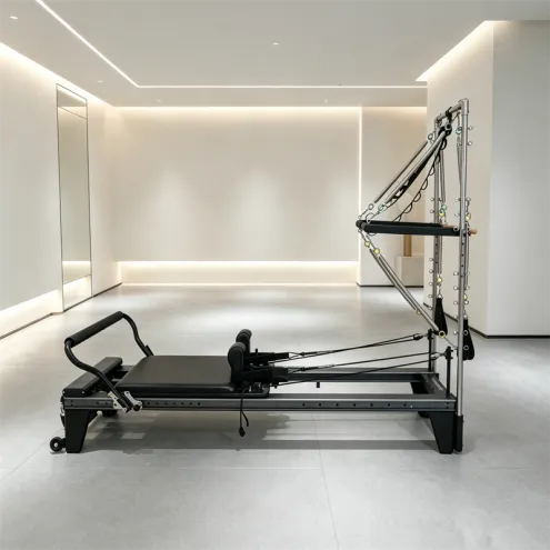 Aluminum Full Track Pilates Reformer Stainless Steel Half Trapeze