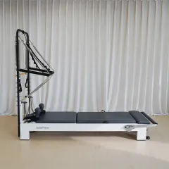 White Beech Wood Pilates Reformer Carbon Steel Half Trapeze